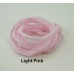 Pink flower with silk bracelet/necklace (light pink)